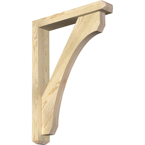 Ekena Millwork Legacy Craftsman Rough Sawn Bracket w/ Offset Brace, Douglas Fir, 4"W x 22"D x 30"H BKT0402X22X30LEC04RDF - main